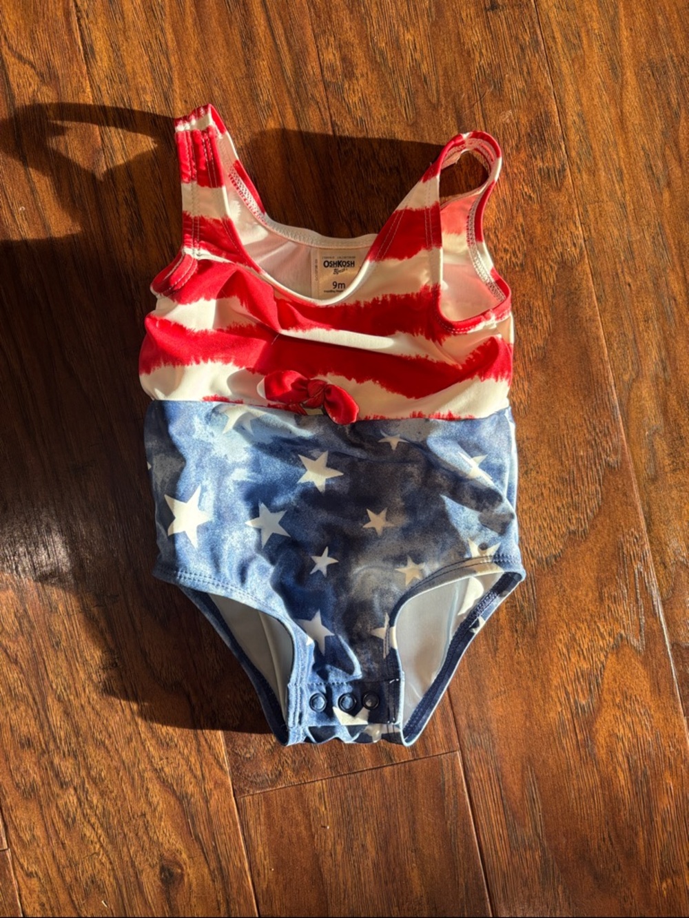 OshKosh Patriotic Red White & Blue Baby One-Piece Swimsuit